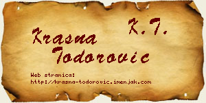Krasna Todorović vizit kartica